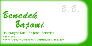 benedek bajomi business card